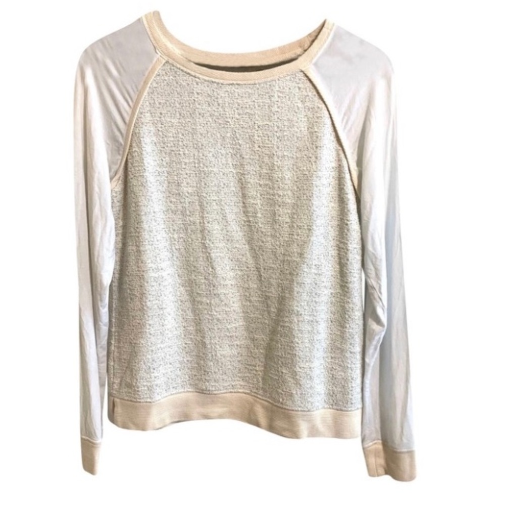 Tart Sheer Sleeve Sweatshirt Textured Shirt - M